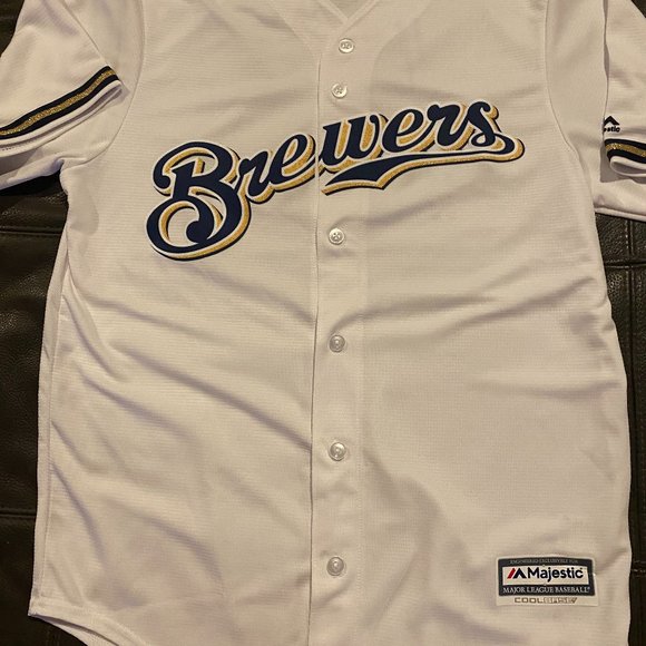 Majestic Cool Base MILWAUKEE BREWERS Men's JERSEY Sz M,L,XL,2XL New w tags - Picture 3 of 3